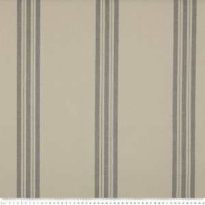 Tissu semi-panama en résine gris à rayures françaises
