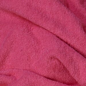 tela de toalla rizo algodón rosa fucsia