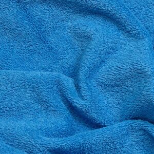 tela de toalla rizo algodon azul
