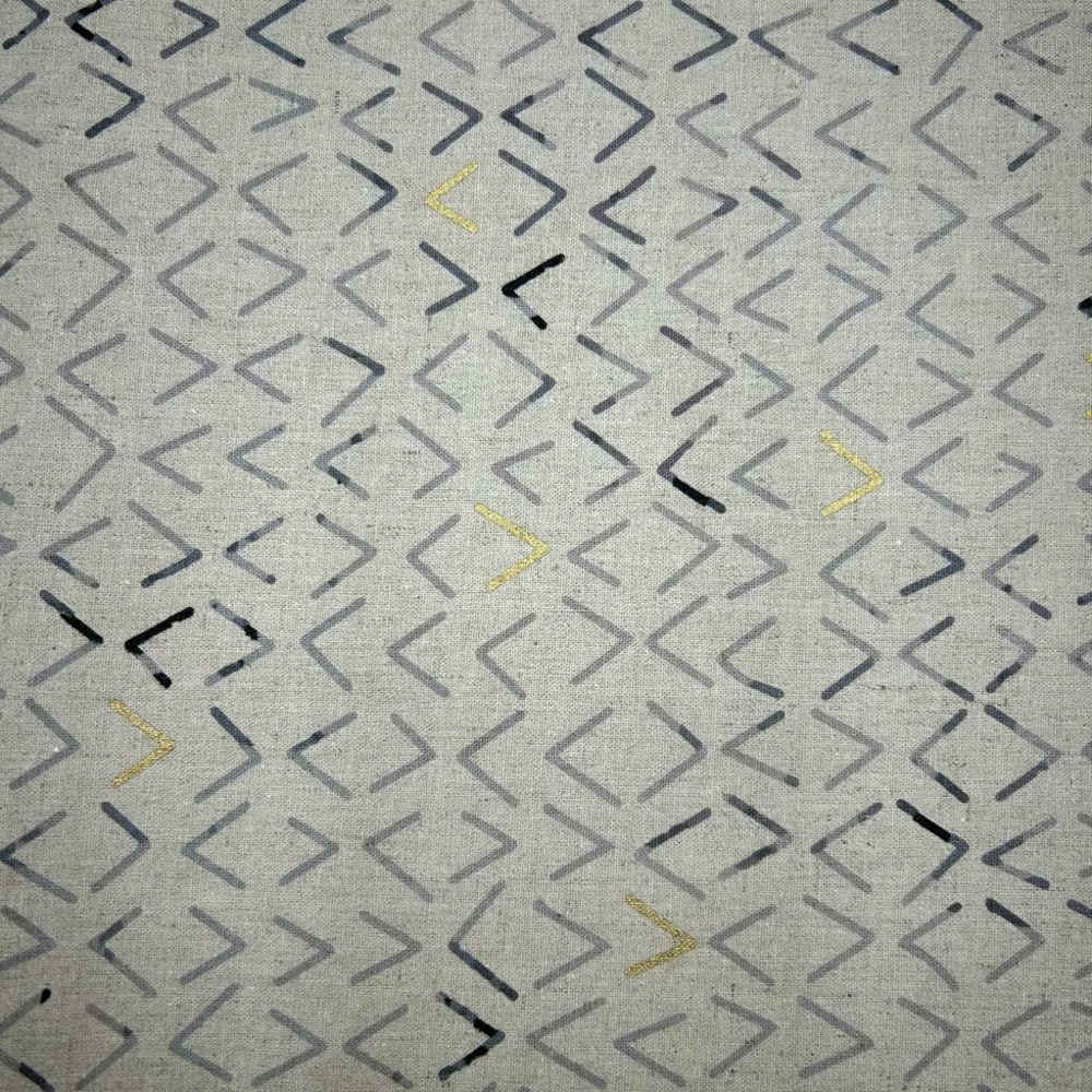 geometric cotton linen patchwork fabric