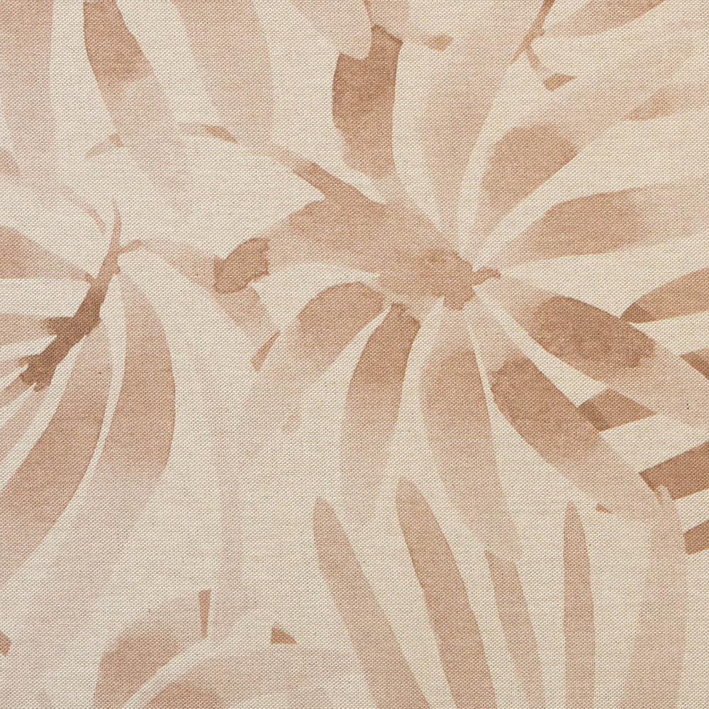 tessuto in tela culla con stampa botanica marrone