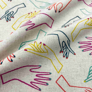 tela patchwork algodón lino manicura