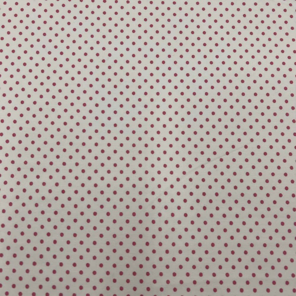 printed quilting fabric pink beige dots