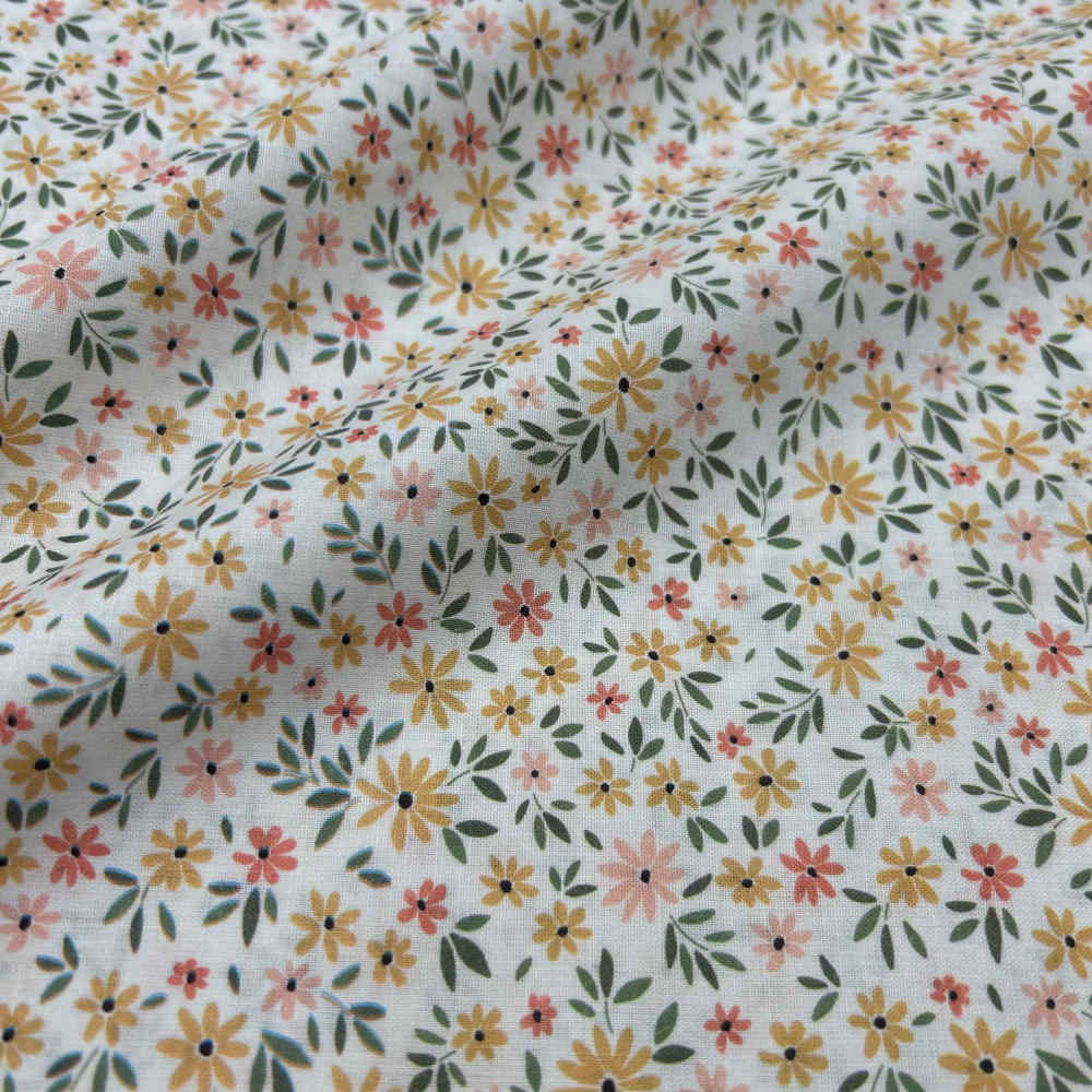 flower printed cotton fabric