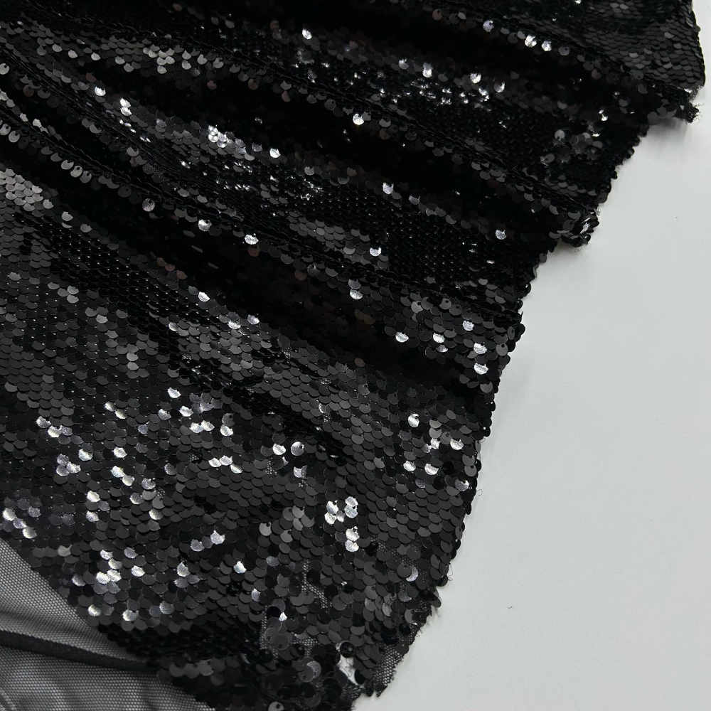 black sequin fabric Fabric scrap