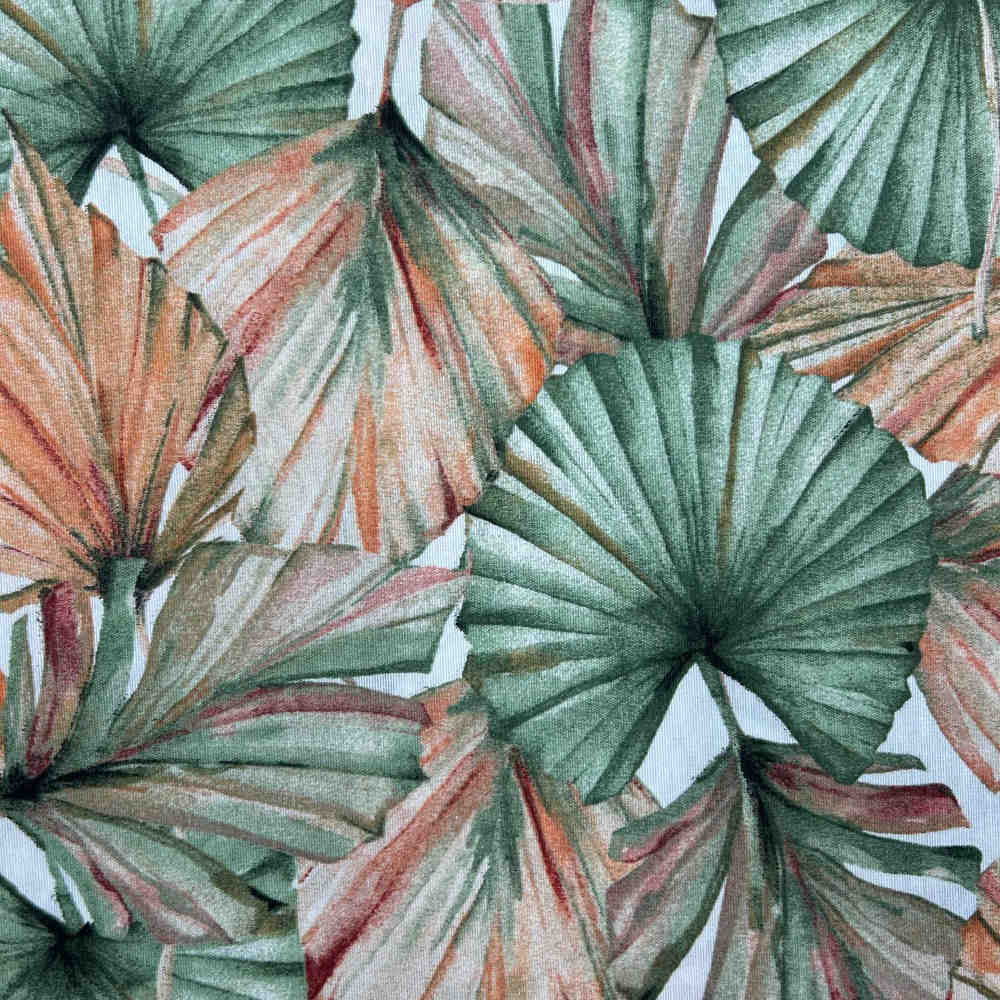 toile imprimée feuilles vertes