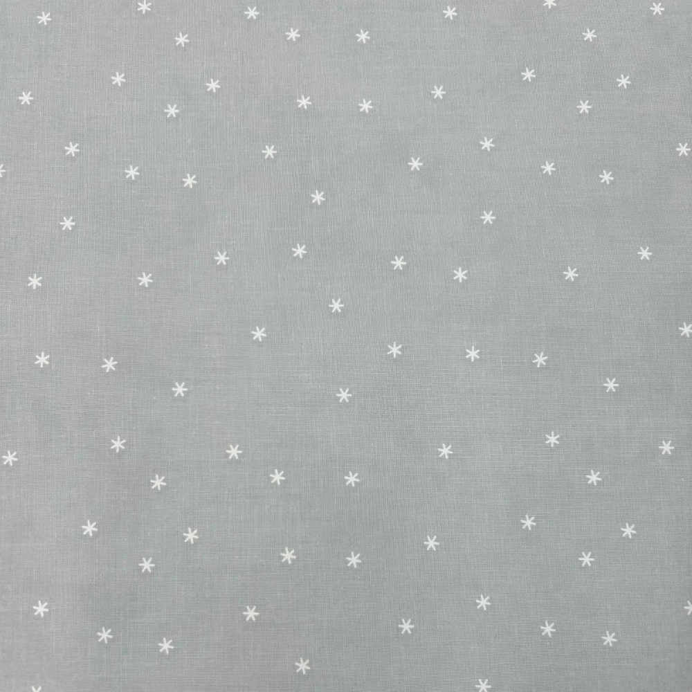 tissu patchwork imprimé étoiles gris blanc