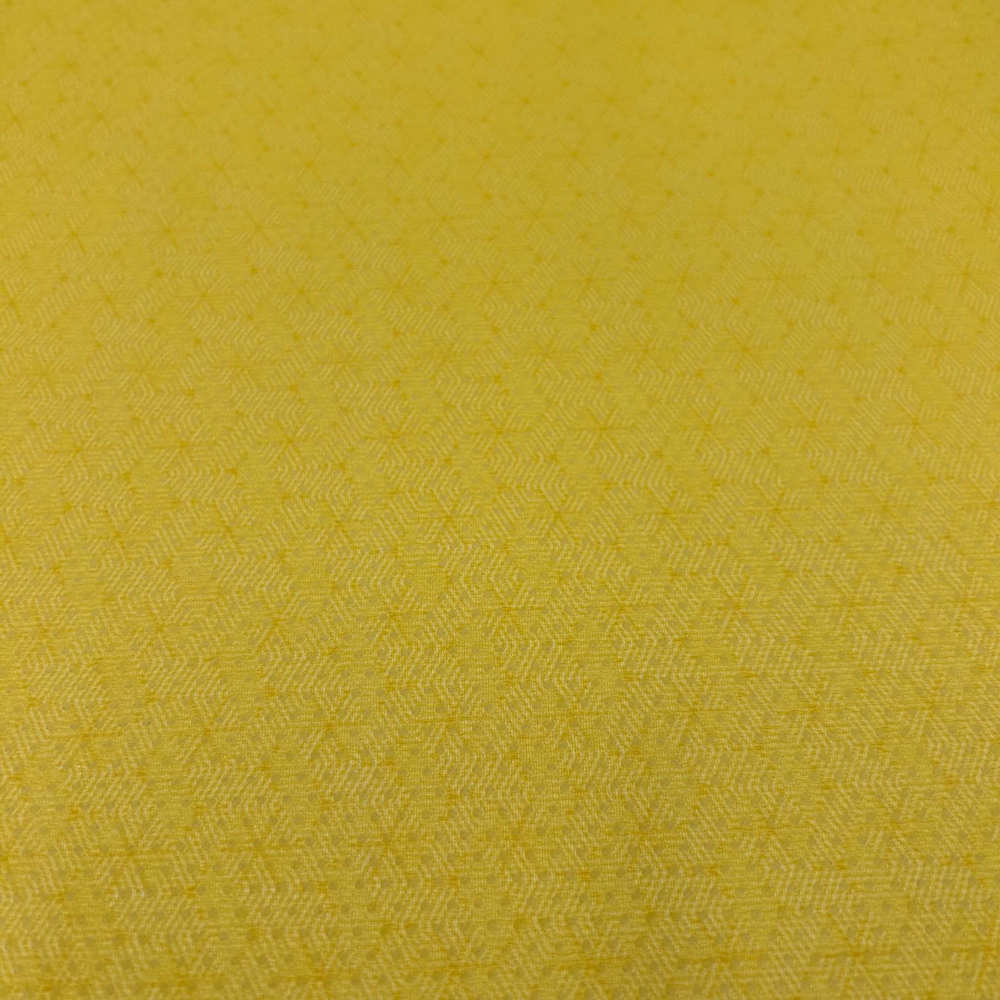 3D mesh fabric printed mesh fake plain yellow