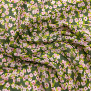 tela georgette fil coupé lúrex estampado floral moda sostenible slowfashion
